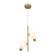 Suspended lamp Freya Fr5372PL-02BS EVIDENCE, 220x220x1500 mm, G9, 2x40W, brass color