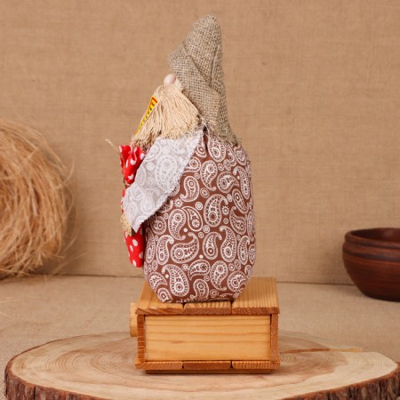 Brownie "Athanasius with a bag", on a chest, 28x15x12 cm-1