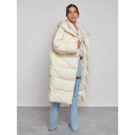 Coat insulated winter female, size 42, light-beige color-14