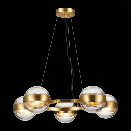 Suspension lamp ST LUCE. SL1156.303.05. Bala. 5x5 watts, G9, 60x60 cm, brass color-1