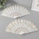 Fan plastic, textiles "golden patterns" sparkle mix 22.5 cm