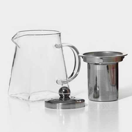 Glass teapot with metal sieve Magistro "Darcy", 300 ml-3