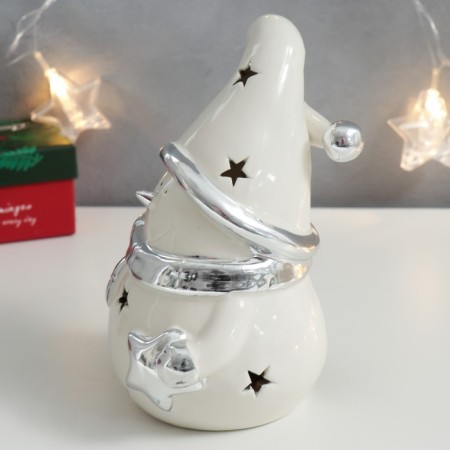 Souvenir Ceramics "Snowman with asterisk" silver 18.3x11.3x12 cm-1