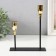 Summary Metal for 2 candles "Achilles" black with gold 15.5x6x18.5 cm