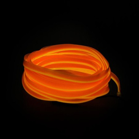Cartage neon thread for lighting salon, power adapter 12 V, 5 m, yellow