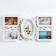 Wall clock, series: photo frames, "flower", smooth move, 52 x 26 x 3 cm, dial 11 x 17 cm 7403