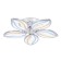 LED ceiling LED with Ambrella Light, Original, Fa466, 5XLED, 90 W, 6750LUM, 3000-6400K, Chromium color.