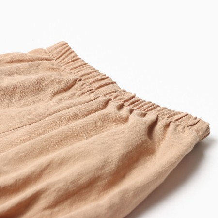 A set for a girl (tunic, shorts) minku, beige color, size 68-74-3