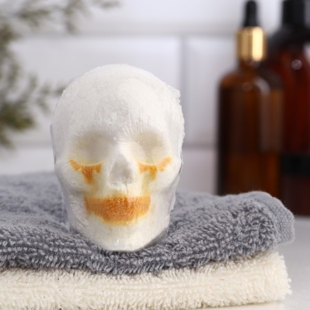 Bright for the bath "Skull" 76 grams "Dobroparov" aroma vanil, white-1