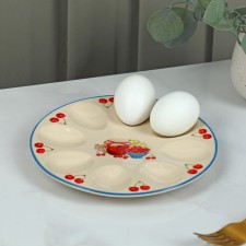Ceramic stand for eggs “Cherry jam”, D = 19.5 cm
