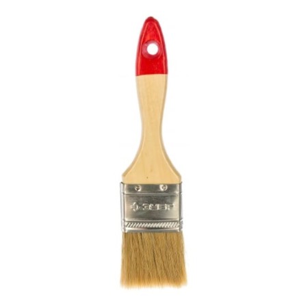 Brush flat bison 4-01003-050, natural bristles, wooden pen, 50mm