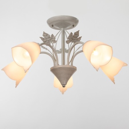 Susana chandelier 5x15W E27 white/gold 58x58x32cm Bayerlux-1