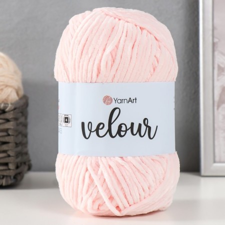 Yarn "Velour" 100% micropoliester 170m/100g (866 bl. Pink)