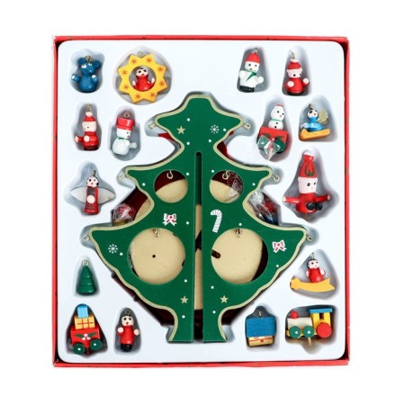New Year's souvenir "Christmas tree on a stand with toys", 18 items, musical, clockwork, mix-2