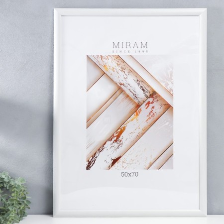 Photo frame Plastic "Mira" 50x70 cm 647261-20, white (plastic screen)