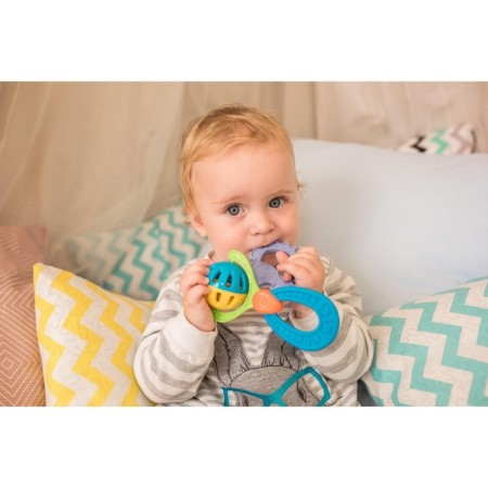 A rattle - a “planet” teether, an elastic pen, types and color mix-14