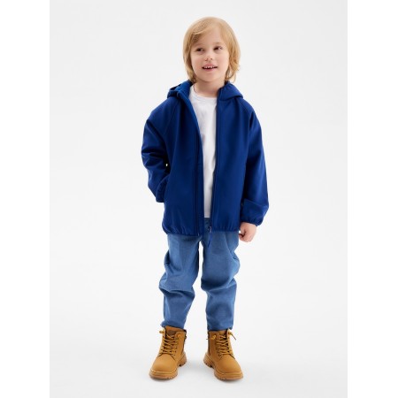 Demisason windbreaker for Minaku boys from SoftShell on fleece, waterproof, dark blue, height 110 cm-2