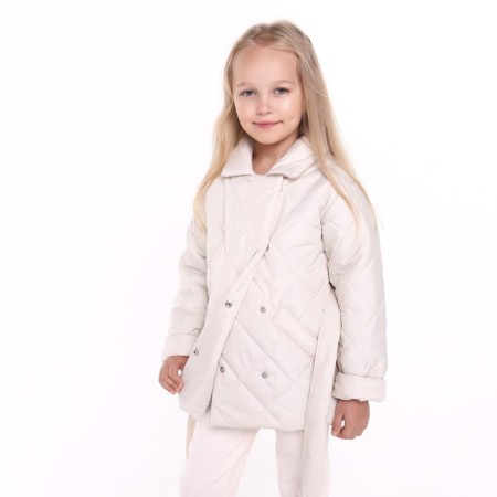 Children's jacket, Latte color, height 110 cm-4
