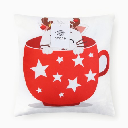 Case on the pillow Ethel New Year's cup 40x40cm, 100% p/e-5