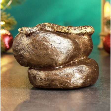 Figure "Snake on Stone" Bronze, 8x11.5cm-1