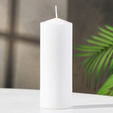 Candle - cylinder, 5x15 cm white