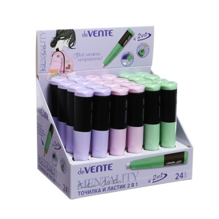Carpet 1 hole with container Design Devente Mentaly with an eraser, mix 2 colors-5
