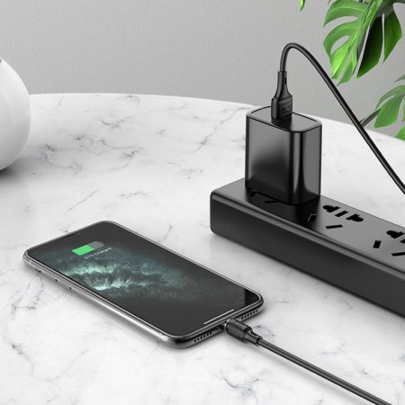 Hoco X52, Lightning - USB, magnetic connector, only charging, 2.4 A, 1 m, black-8