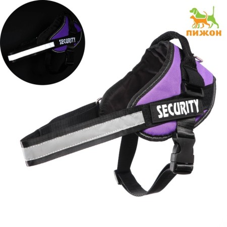 C9 harness is soft reflective, size m, og 55-65 cm, weight 11-20 kg, purple
