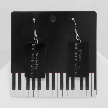 Acrylic earrings Directed by, black and white color