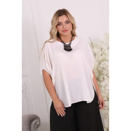 Female blouse, size 48, white color-11