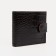 Men's purse on a button, for bills, for cards, for coins, brown color
