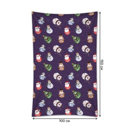 Decorative panel with photo printing "Toy to the Christmas tree", vertical, size 100x150 cm-1