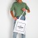 Bag Schoper "Change the World" 35x0.5x40 cm, Department without lightning, without lining, white