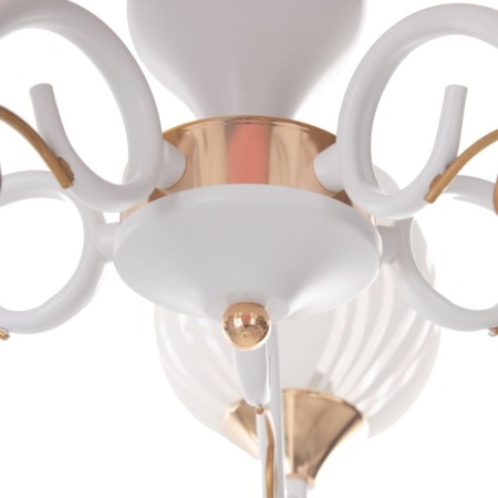 Chandelier "Patricia" 5x40W E27 white, gold 56x56x35cm-7