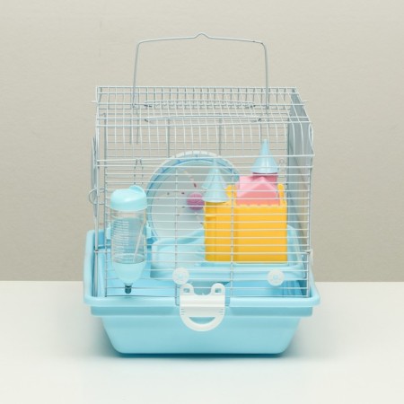 A cage for rodents "Pigzon", equipped with a lock, 37 x 27 x 30 cm, blue-1