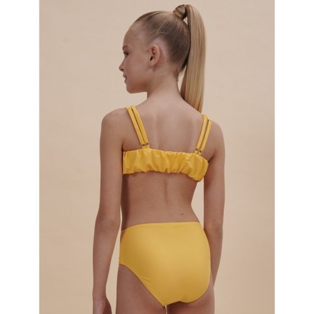 Bathing suit for girls, height 128-134 cm, yellow color-1