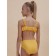 Bathing suit for girls, height 128-134 cm, yellow color