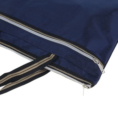 Portfolio 1 A4 department, textile, on lightning, with handles, with pockets, blue-2