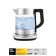 Electric ketter KitFort KT-648, glass, 1 l, 2200 watts, silver