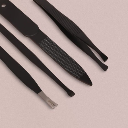Manicure set, 8 items, in case, black color-9