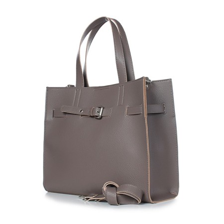 Female bag, artificial leather, 345x280x135 cm, beige T.