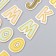 Plastic sticker "English alphabet and numbers" multi -colored 31x14 cm