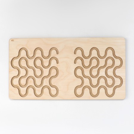 Puzzle interhemispheric board "Snail and hashtag"-5