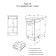 Floor cabinet, 400 × 450 × 840, ash shimo dark/ash shimo bright