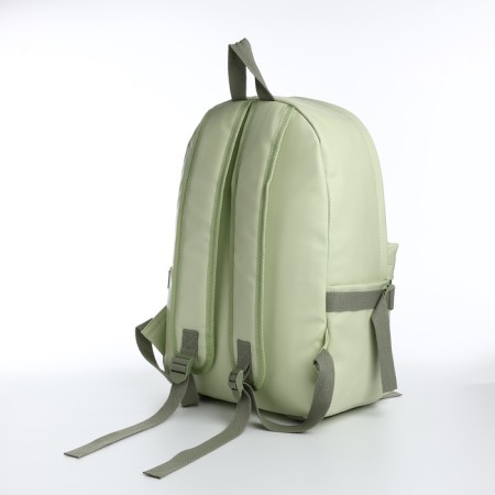 Youth backpack with lightning, 3 pockets, green color-3