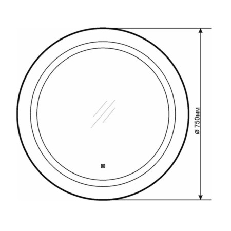Comforty Mirror Circle 75, LED lighting, contactless sensor, 75x75 mm-4