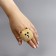 The needle-ring "Bear", 5 × 5.5 × 4 cm, brown color