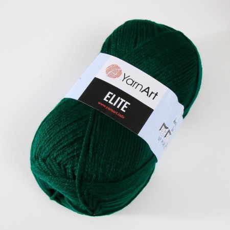 Yarn "Elite" 100% acrylic 300m/100g (590 dark green)-1