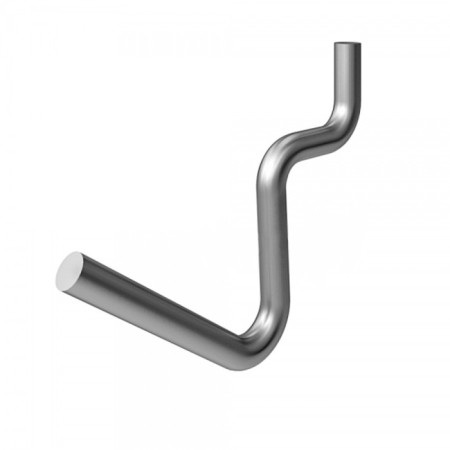 A hook bent with a hook 30 mm on a perforated chipboard panel, d = 4 mm, color chrome-2