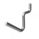 A hook bent with a hook 30 mm on a perforated chipboard panel, d = 4 mm, color chrome